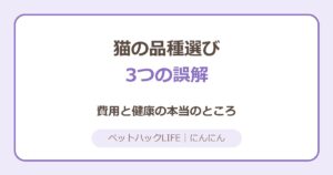 猫の品種選びの3つの誤解｜費用と健康の本当のところ